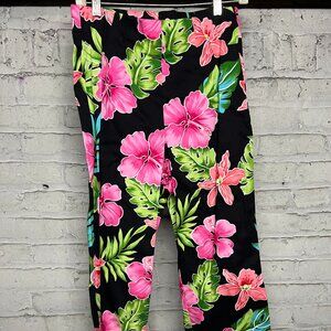 Floral Pants - Stretch White Stag - Size 6